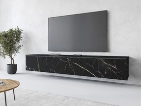 Nowoczesna szafka RTV 180 cm do salonu – 2-drzwiowa, bezuchwytowa, matowa, stojąca lub wisząca, san sebastian