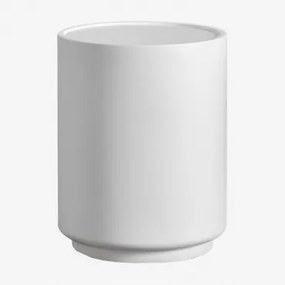 Stolik Pomocniczy Okrągły Ø35 Cm Z Cementu Darwys Biała - Sklum