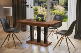 Stół rozkładany APPIA 130(210)x80 dąb stirling/czarny mat ENDO