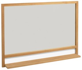 Lustro z półką z drewnianą ramą ścienne 100x70 cm Taciana – Kave Home