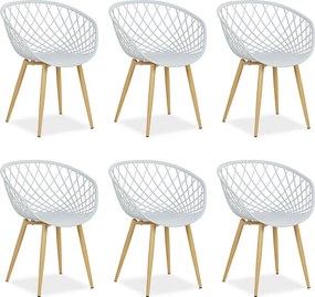 Krzesło ogrodowe 62x80x57 cm szare Zestaw 6 sztuk