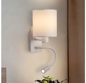 Brilagi - LED Elastyczny kinkiet NUBILA 1xE27/25W/230V + LED/3W biały