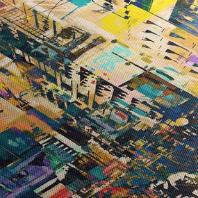 Obraz malowanej abstrakcji (125x70 cm)
