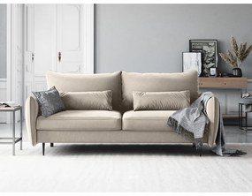 Beżowa sofa rozkładana ze schowkiem Cosmopolitan Design Vermont