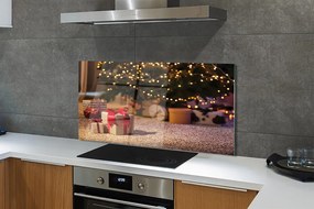 Szklany Panel Bożonarodzeniowe Prezenty pod Choinką