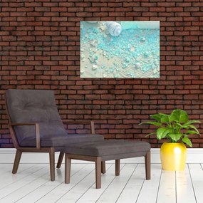 Obraz na szkle - Nadmorska atmosfera w turkusowych odcieniach (70x50 cm)