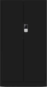 Szafa biurowa na akta otwierana na szyfr 90x40x185 cm Daniel, czarna