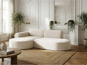 Narożnik Parma Studio, do salonu, tkanina Quelle, lewy, krem (02)