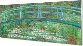 Szklany Panel Japońska Kładka - Claude Monet