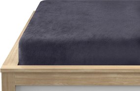 PrzytulneMieszkanie.pl Prześcieradło z mikropluszu SOFT BRONE 90x200 cm antracytowy szare
