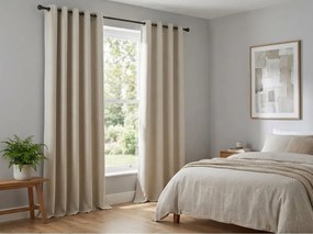 2x Zasłona biało-kremowa OXFORD 140x250 cm