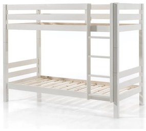 Białe piętrowe łóżko dziecięce 90x200 cm Pino – Vipack