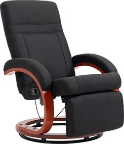 HOMCOM fotel relaksacyjny z funkcją leżenia fotel telewizyjny z wysokim oparciem ergonomiczne podłokietniki podnóżek drewniana podstawa wygląd lnu | Aosom PL