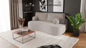 Masseno Sofa ROTONDO z funkcją spania i pojemnikiem na pościel, Rozkładana sofa - Beżowy, ANTHOLOGY 2