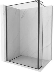 Mexen Kioto ścianka prysznicowa Walk-in 120 x 40 cm, czarny wzór, czarna - 800-120-212-70-70-040