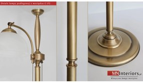 Lampa podłogowa mosiężna do salonu C-P2