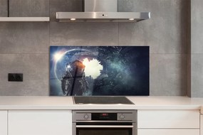 Szklany Panel Cybernetyczna Postać i Mechanizmy