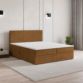 Masseno Łóżko kontynentalne NIRA z pojemnikiem na pościel 180x200 cm - Miedziany, ROMA 09