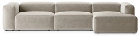 Beżowy narożnik (prawostronny/z szezlongiem) Bergano – Cosmopolitan Design