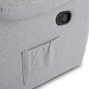 Fotel Masujący INTER 2 Rozkładany z Podnóżkiem Szary Nowoczesny