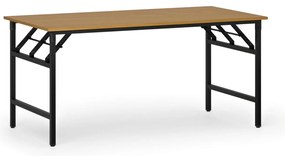Stół konferencyjny FAST READY, 160x80 cm, czarna podstawa, buk