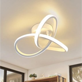 NETTLIFE nowoczesna biała lampa sufitowa LED 3000K ciepły biały przedpokój 19W mała geometria Design lampa do sypialni do salonu kuchnia