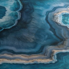 Obraz - Detal akwamarynu (z zegarem) (90x30 cm)