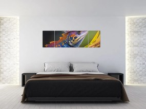 Obraz - Kolorowy legwan (170x50 cm)