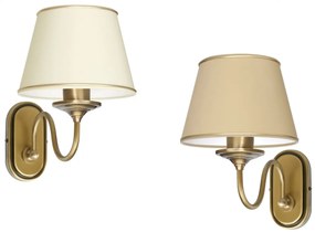 Kinkiet mosiężny z abażurem F-K1