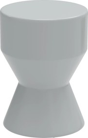 Outsunny Ceramiczny Taboret Ogrodowy 120kg Nośności Ø33 x 45,5 cm Wodoodporny w Kształcie Klepsydry Jasnoszary