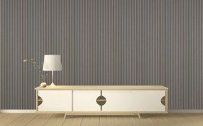 Drewniany panel akustyczny, 2400 x 600 mm, czarny podkład, dąb grafitowy