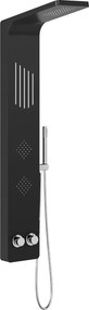 Mexen Navas panel prysznicowy, czarny - 7627-02-70