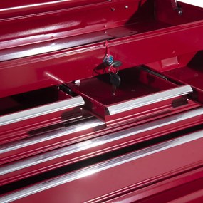 HOMCOM Szafka Narzędziowa Wózek 16 Szuflad Czerwona