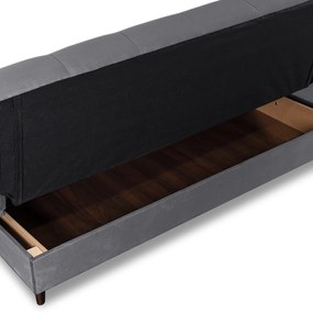 Sofa z Funkcją Spania LIMA Rozkładana Wersalka Dwuosobowa Szara Nowoczesna do Salonu