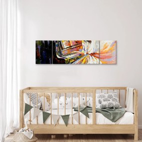 Obraz - Kobieta grająca na pianinie (170x50 cm)