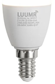 Zestaw 5 Inteligentne żarówki LED E14 C37 Opal RGBW 4,9W 470lm 2700-6500K