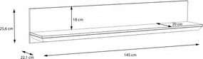Prowansalska półka ścienna 145 cm Iloppa 01