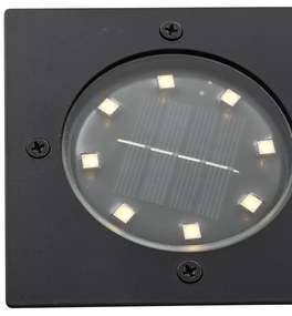 Zewnetrzna Zestaw 6 reflektorów gruntowych czarnych kwadratowych z LED IP65 solarnych - Terry Nowoczesny Oswietlenie zewnetrzne
