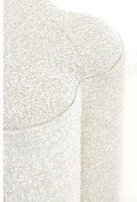 Kremowy puf z materiału bouclé Nalani – Light &amp; Living