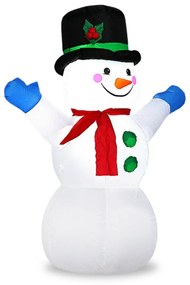 Monzana Nadmuchiwany bałwan z oświetleniem, 120cm, biała