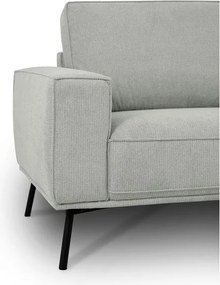 Jasnoszary narożnik z tkaniny szenilowej (prawostronny/w kształcie litery L) Amsterdam – Scandic