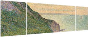 Obraz - Georges Seurat, Seascape at Port-en-Bessin, Normandy, reprodukcje (170x50 cm)