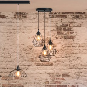 Lampa sufitowa, metalowa, LOFT, designerska, 3 sztuki w komplecie
