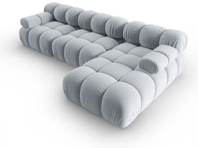 Jasnoniebieska aksamitna sofa 285 cm Bellis – Micadoni Home