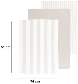 Bawełniane ścierki zestaw 3 szt. 51x74 cm Marra – Tiseco Home Studio