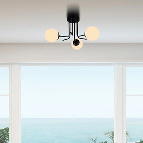Czarna lampa sufitowa Squid Lighting Star, wys. 34 cm