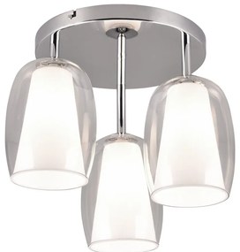 Lampa sufitowa w kolorze srebra ze szklanym kloszem ø 14 cm Barret – Trio Select