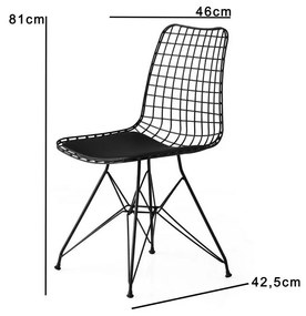 Zestaw krzeseł do jadalni Tivoli Black, 2 szt.
