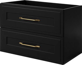 Szafka podumywalkowa w stylu klasycznym, czarna, 80 x 57 x 46 cm