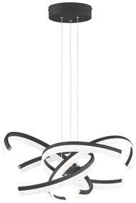 Czarna lampa wisząca LED ze ściemniaczem ø 65 cm Sund TW – Fischer & Honsel